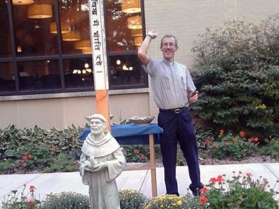 peacepole-2017 Blessing of the Peace Pole at Lourdes University.