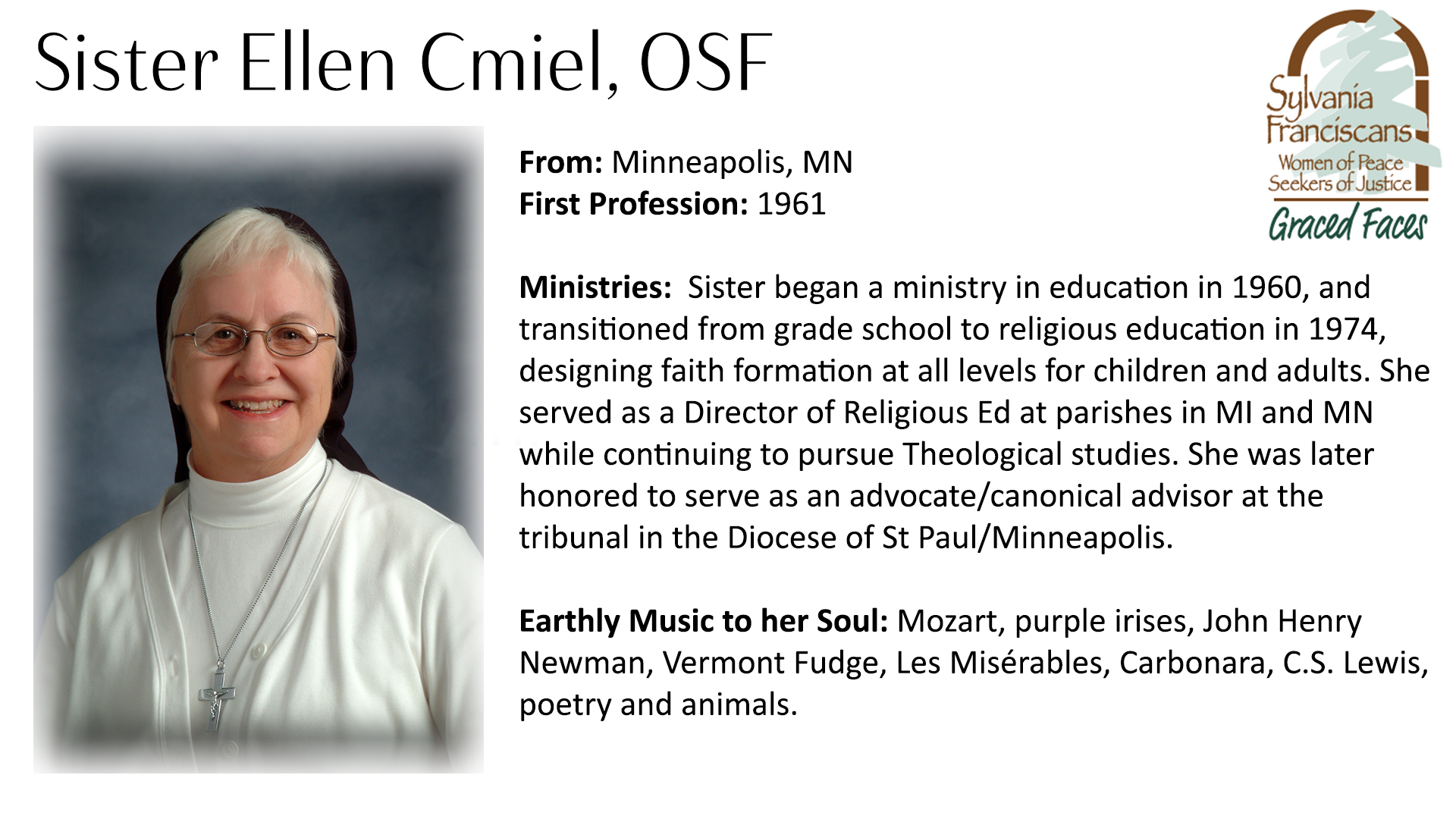SIster Ellen Cmiel, OSF
