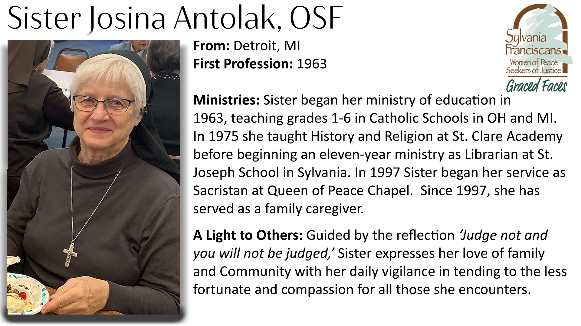 SIster Josina Antolak, OSF