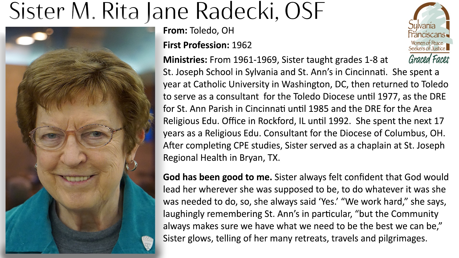 Sister M. Rita Jane Radecki, OSf