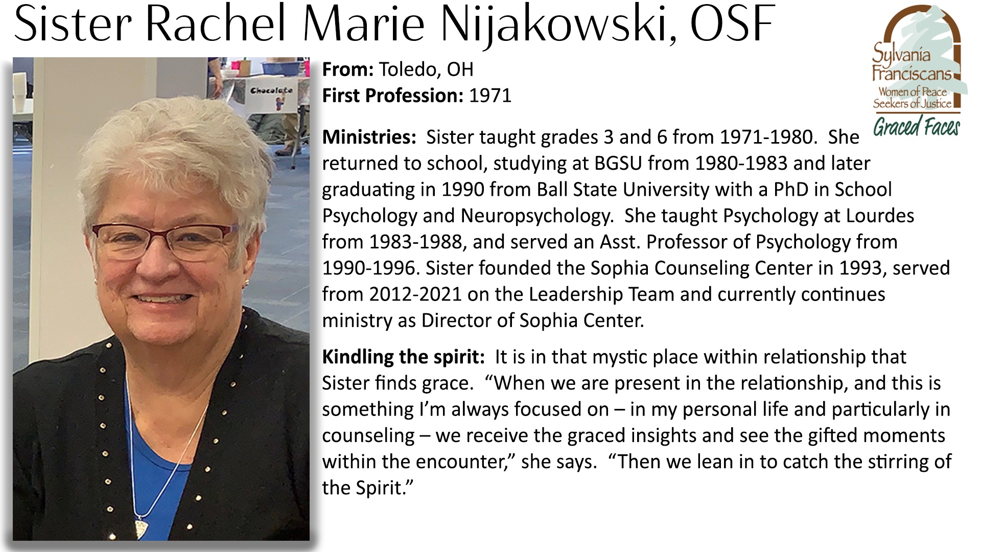 Sister Rachel Marie Nijakowski, OSF, OSF
