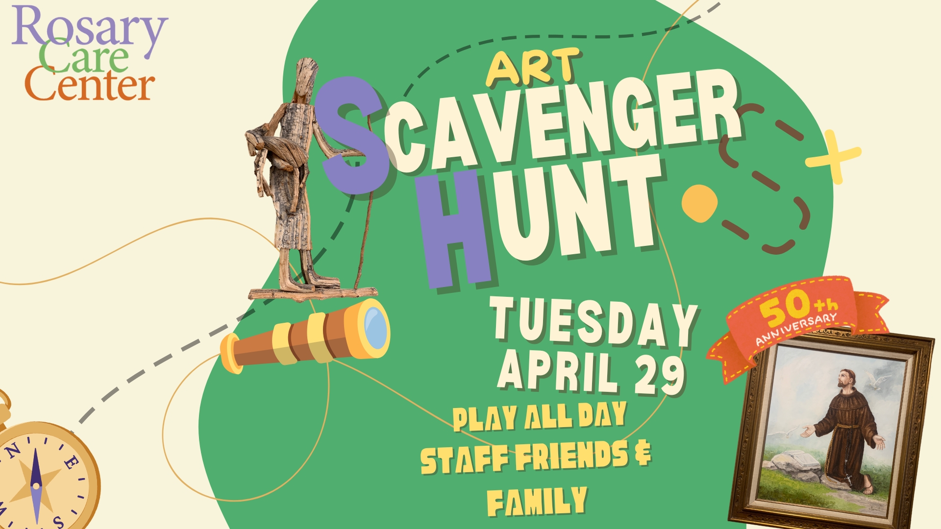 Gold & Brown Illustrative Treasure Hunt Flyer (1920 x 1080 px)(2)